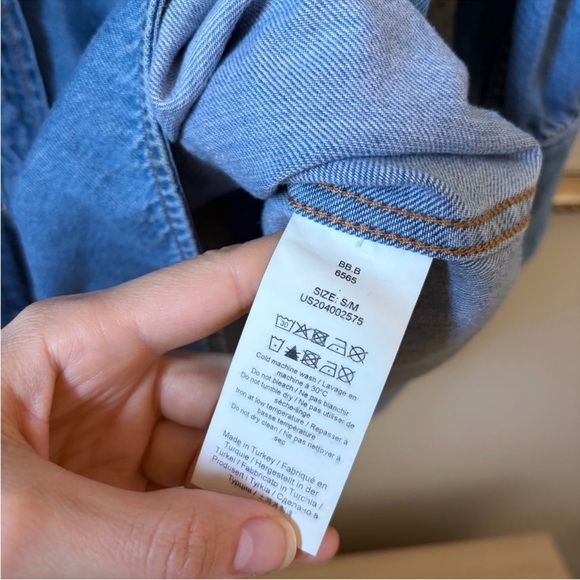 Ganni Blue Denim Shirt Dress with Back Cutouts - Picture 10 of 15